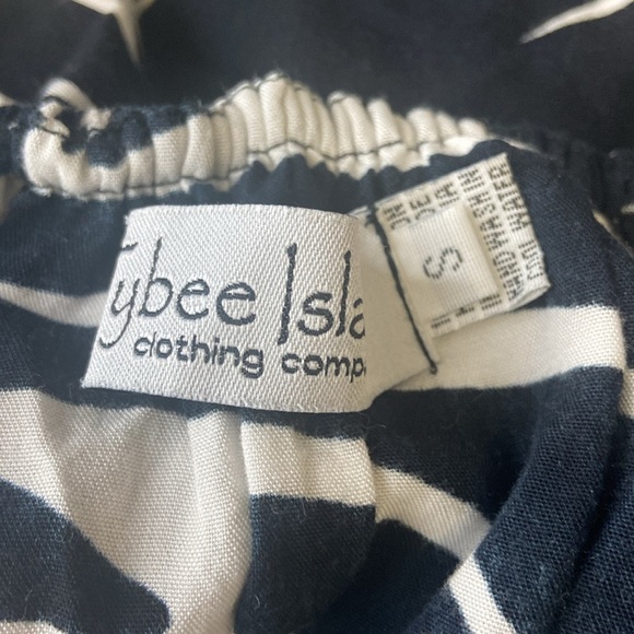 TYBEE ISLAND CLOTHING COMPANY black & white palm tree print strapless maxi dress - Picture 3 of 11